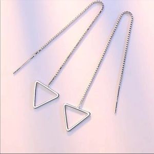 Sterling Silver 925 Triangles Earrings